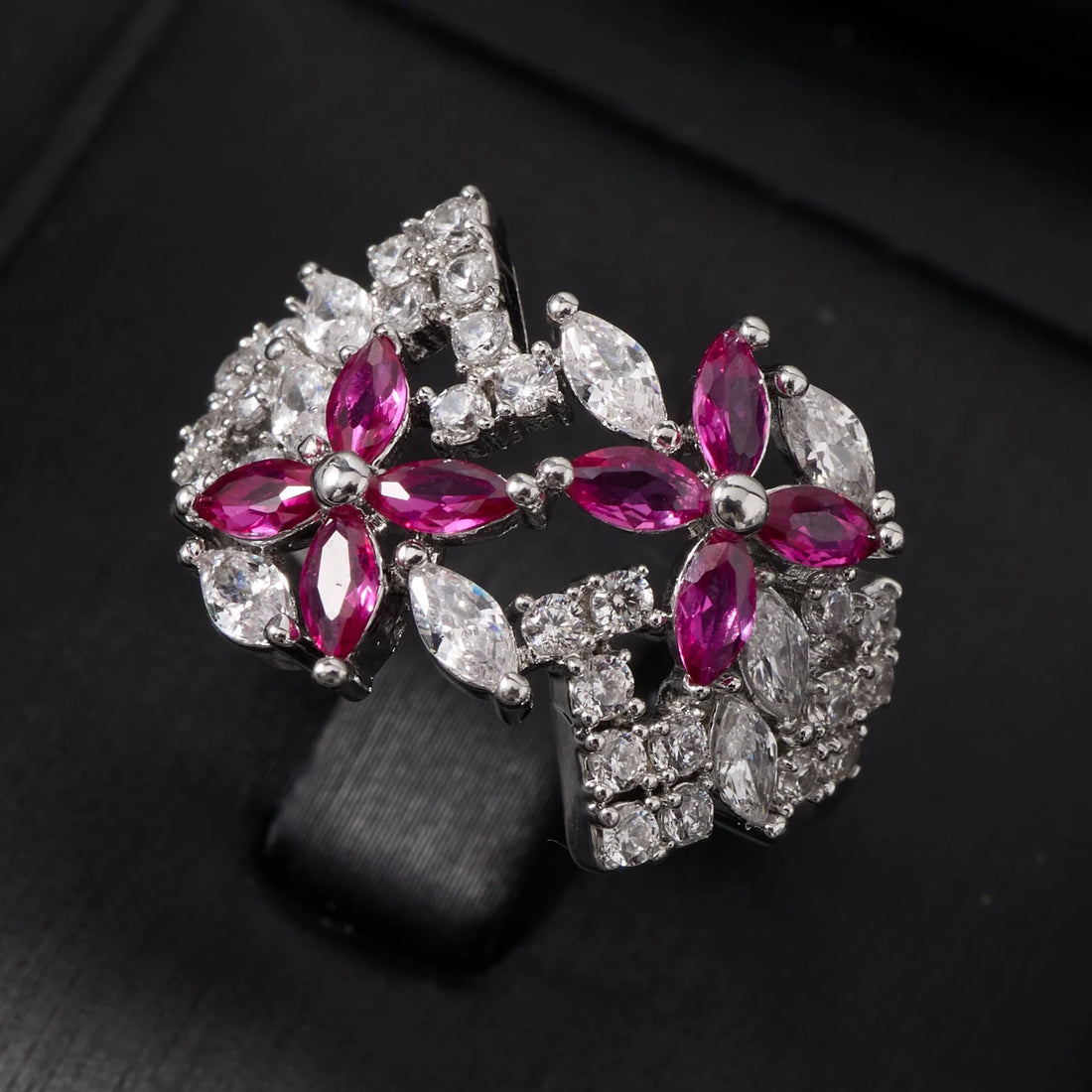 Luxury Double Layer Cubic Zircon Bridal Necklace Set