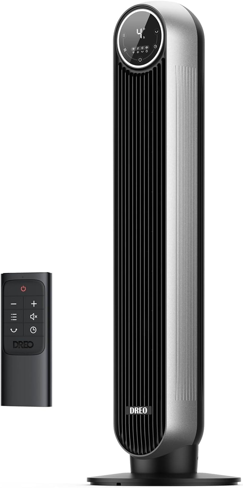 Bladeless Tower Fan - 25Ft/S, 4 Speeds, 4 Modes, 90° Oscillation, 8H Timer, Ultra Quiet for Bedroom, Indoors, Silver (Nomad One)
