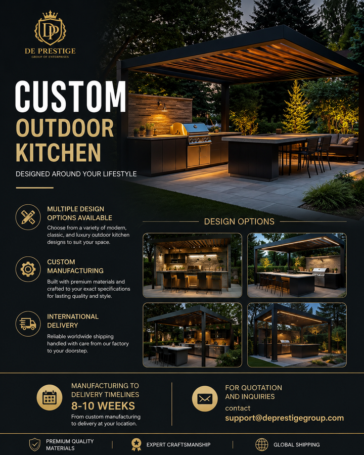 Luxe Home wasserdichte Außenküche mit hochwertiger Pergola