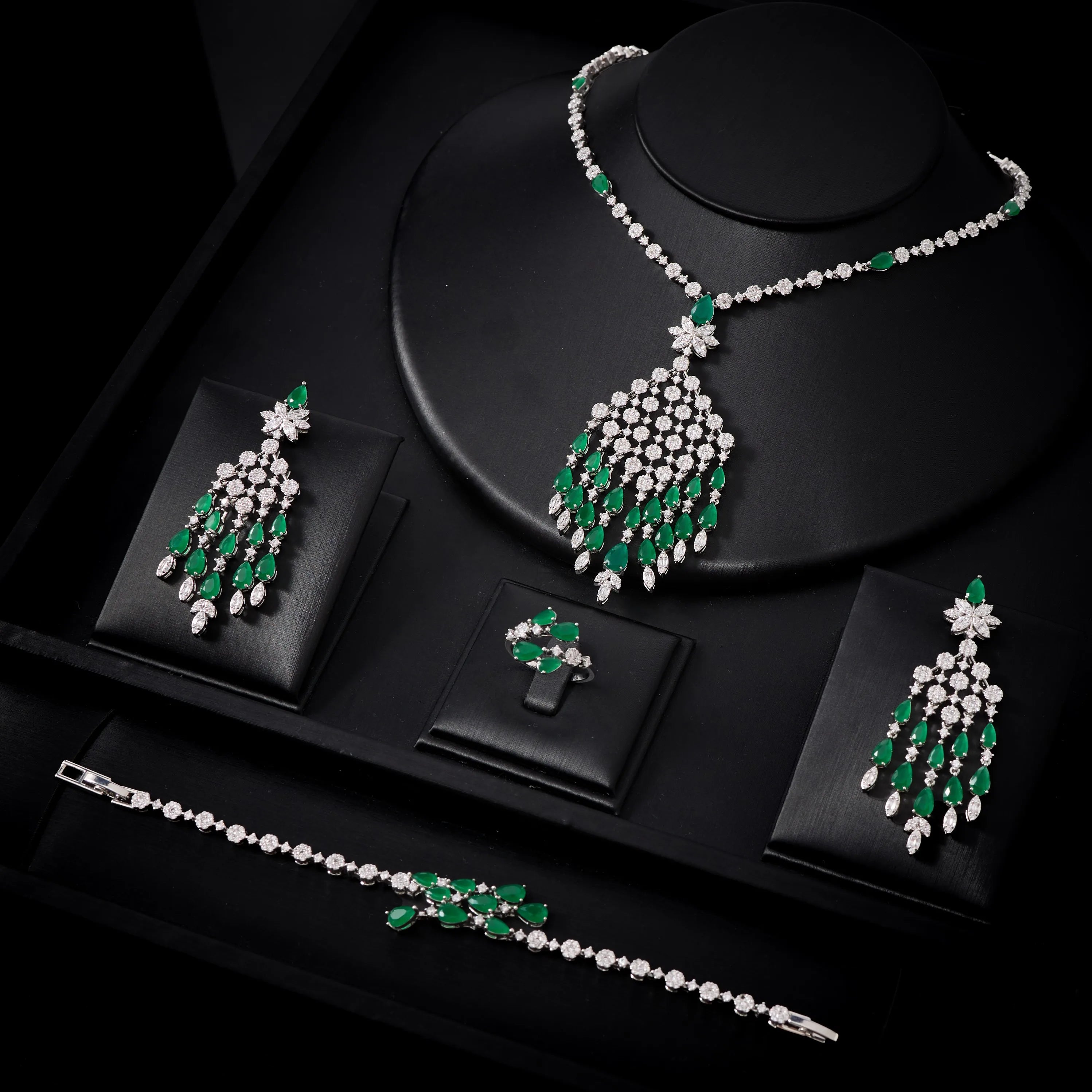 Luxury Cubic Zirconia Bridal Jewelry Set for Women – Wedding Necklace and Engagement Accessories