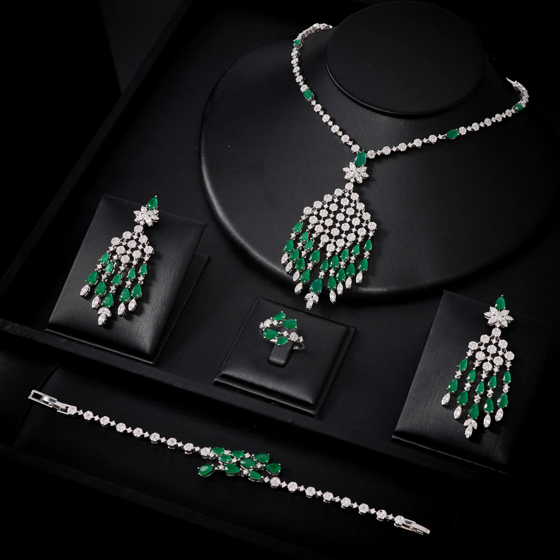 Luxury Cubic Zirconia Bridal Jewelry Set for Women – Wedding Necklace and Engagement Accessories