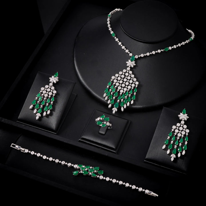 Luxury Cubic Zirconia Bridal Jewelry Set for Women – Wedding Necklace and Engagement Accessories