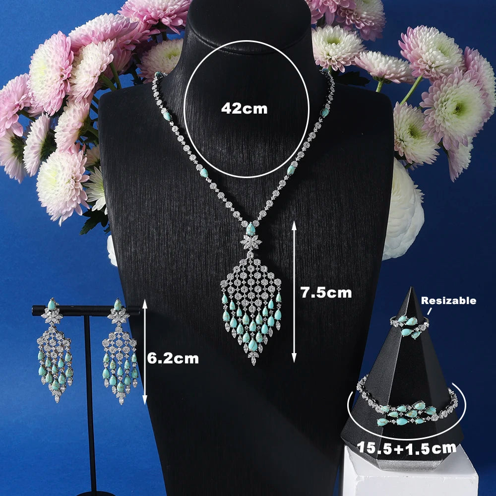 Luxury Cubic Zirconia Bridal Jewelry Set for Women – Wedding Necklace and Engagement Accessories