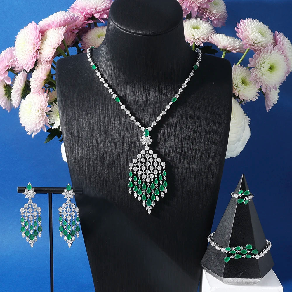 Luxury Cubic Zirconia Bridal Jewelry Set for Women – Wedding Necklace and Engagement Accessories
