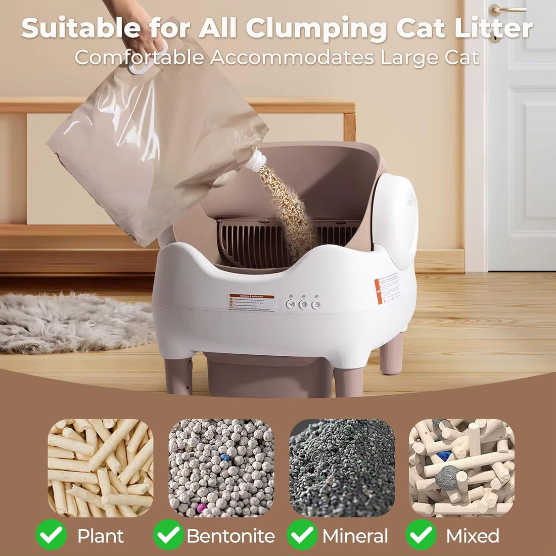 Premium Automatic Self Cleaning Cat Litter Box - APP Control