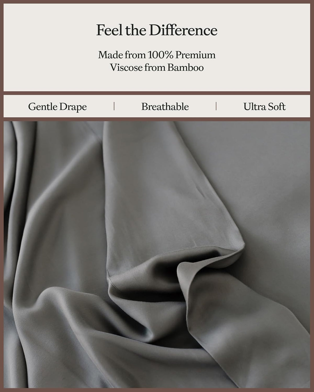 Modern Luxury Bed Sheet Set - 100% Viscose 4 Pieces Sheet Set