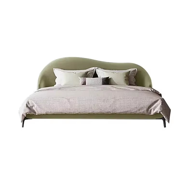 Hot Sell Modern Velvet Luxury Bed Frame King Queen Double Size Bedroom Set Furniture for Villa Home House Apart