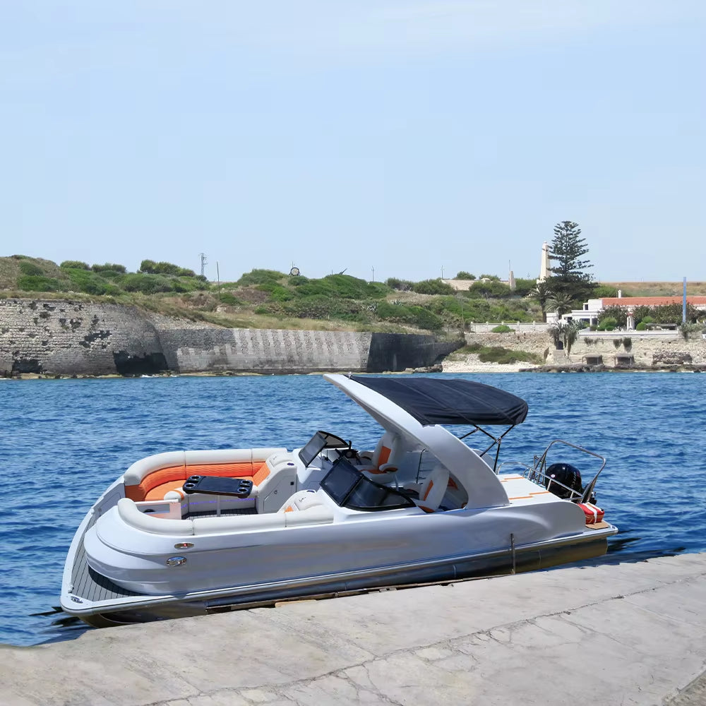 Small Luxury Yacht  Pontoon Boat Electric Engine watersport Boat