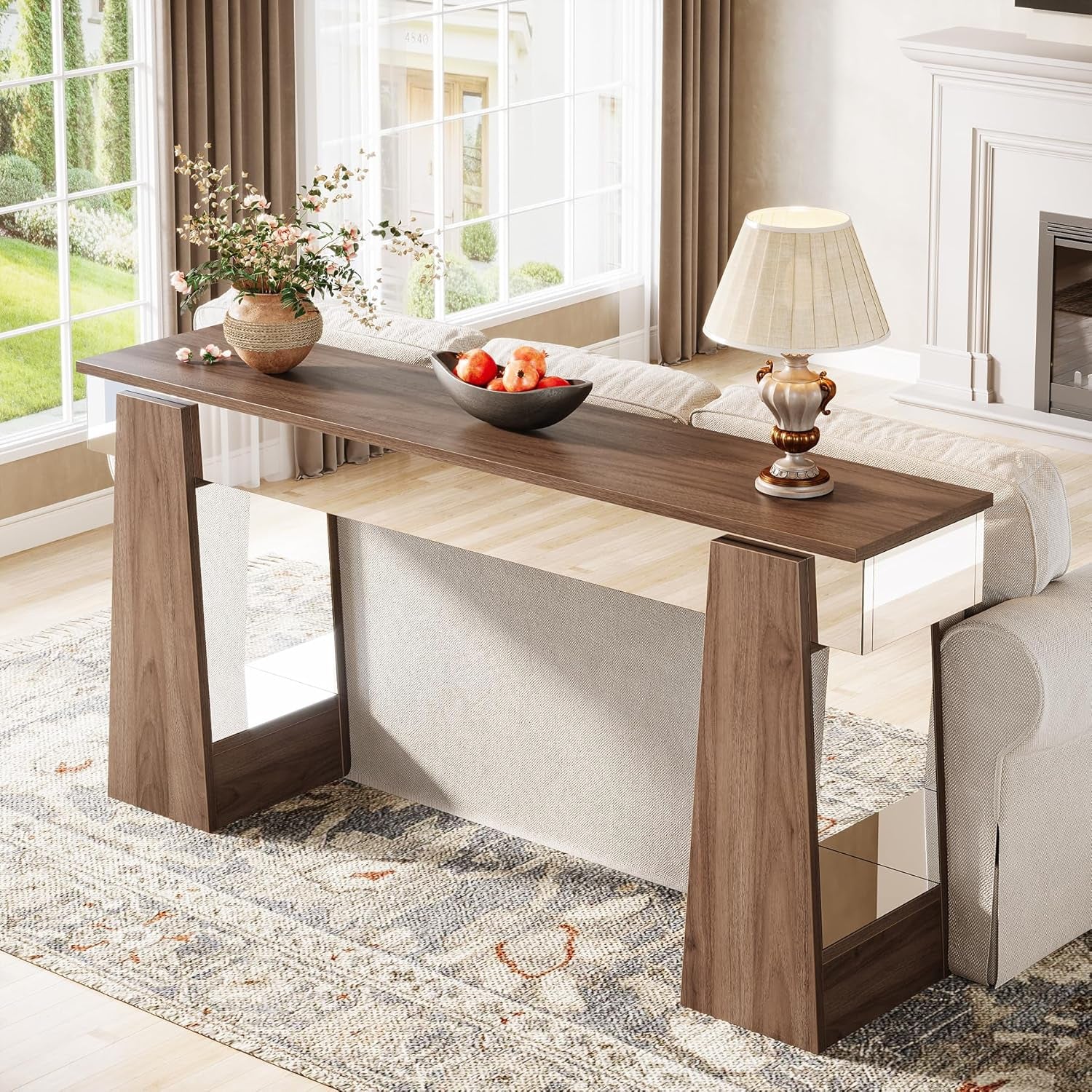 New Mirrored Console, Farmhouse Wooden Entryways