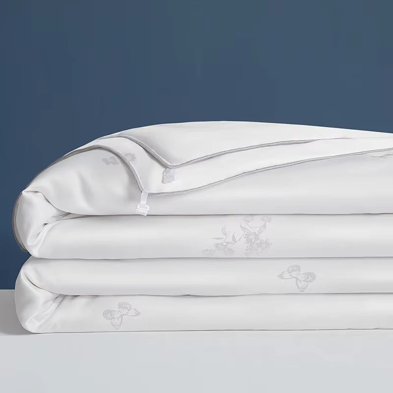 Premium Mulberry Silk Comforter – Soft Warm Cotton Jacquard Duvet