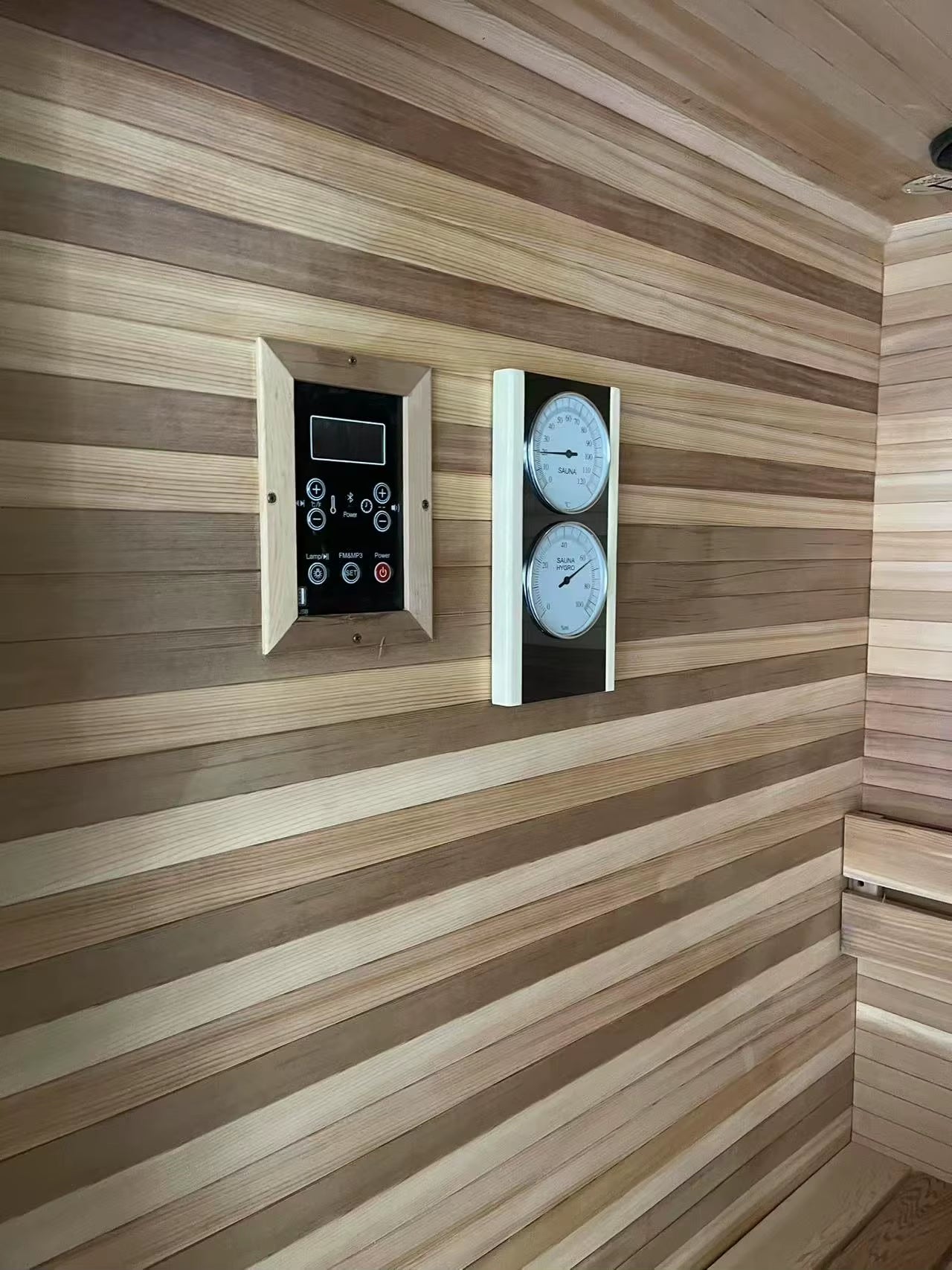 New High End LED Outdoor Black Sauna Room with 6000W Heater