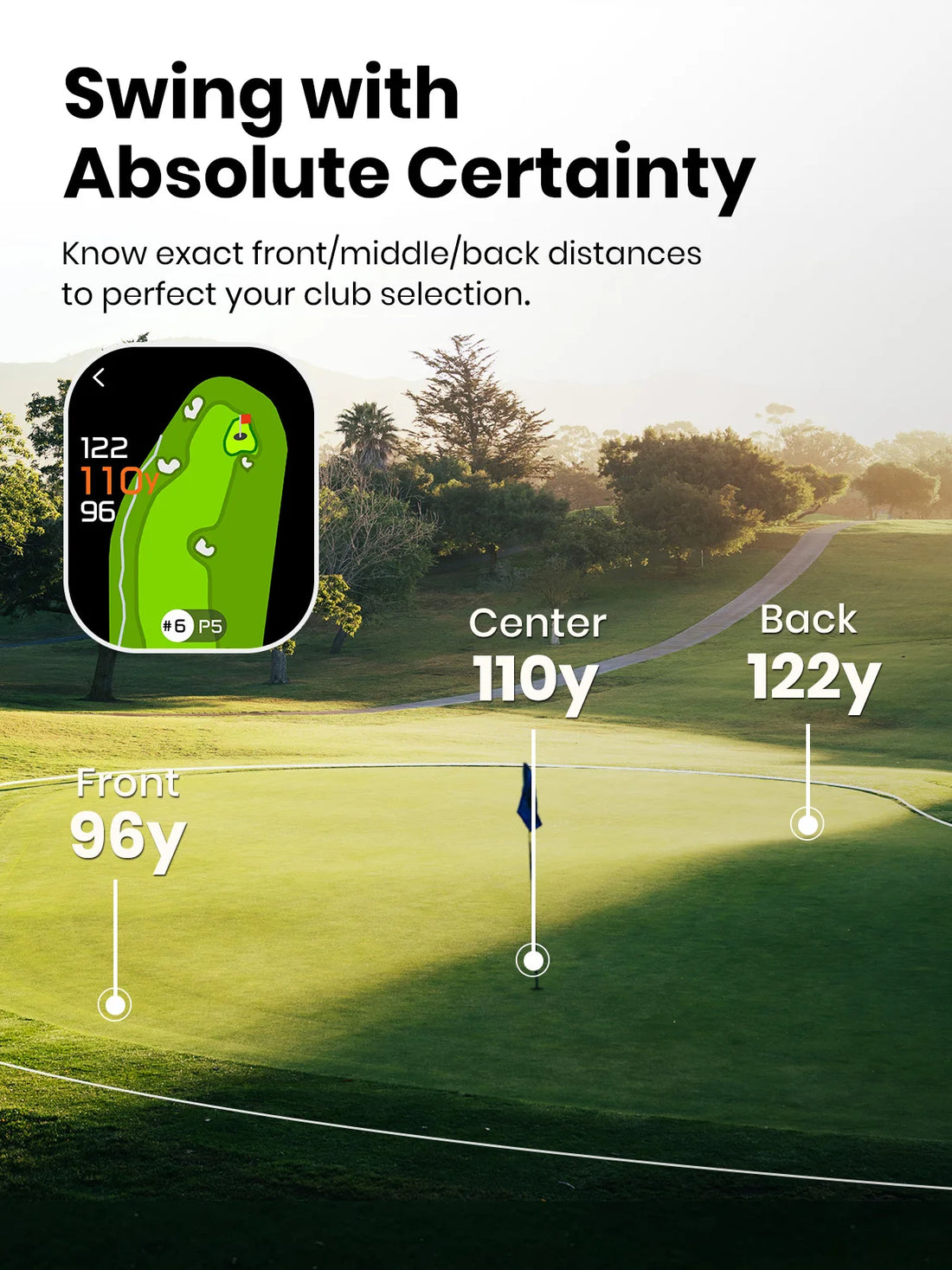 Genpro Multipurpose G1 Golf Rangefinder with Touchscreen GPS & 600Yd Flag-Lock