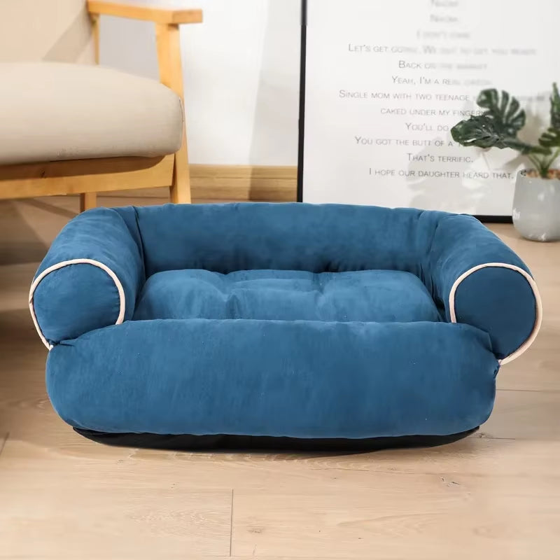 Super Soft Rectangle Dog Bed with Anti-Slip Bottom – Thick, Warm Sofa-Style Pet Mattress
