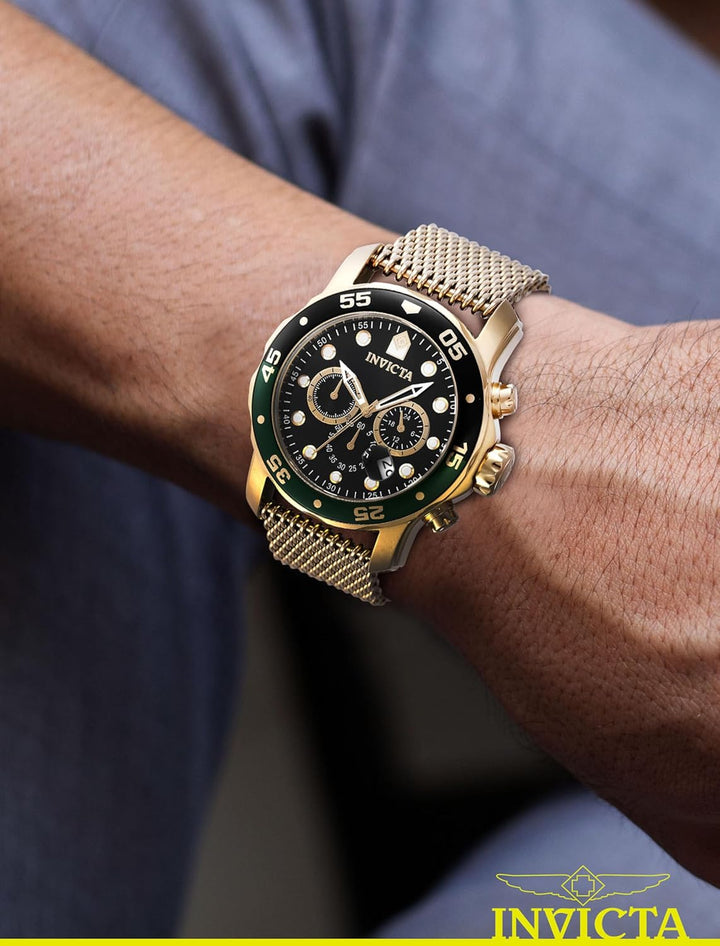 Mens Pro Elite Stainless Steel Watch 