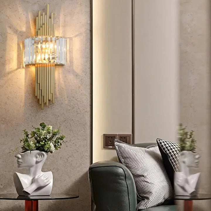 Nordic Luxury Crystal Wall Lamp Bedroom Wall Lamp