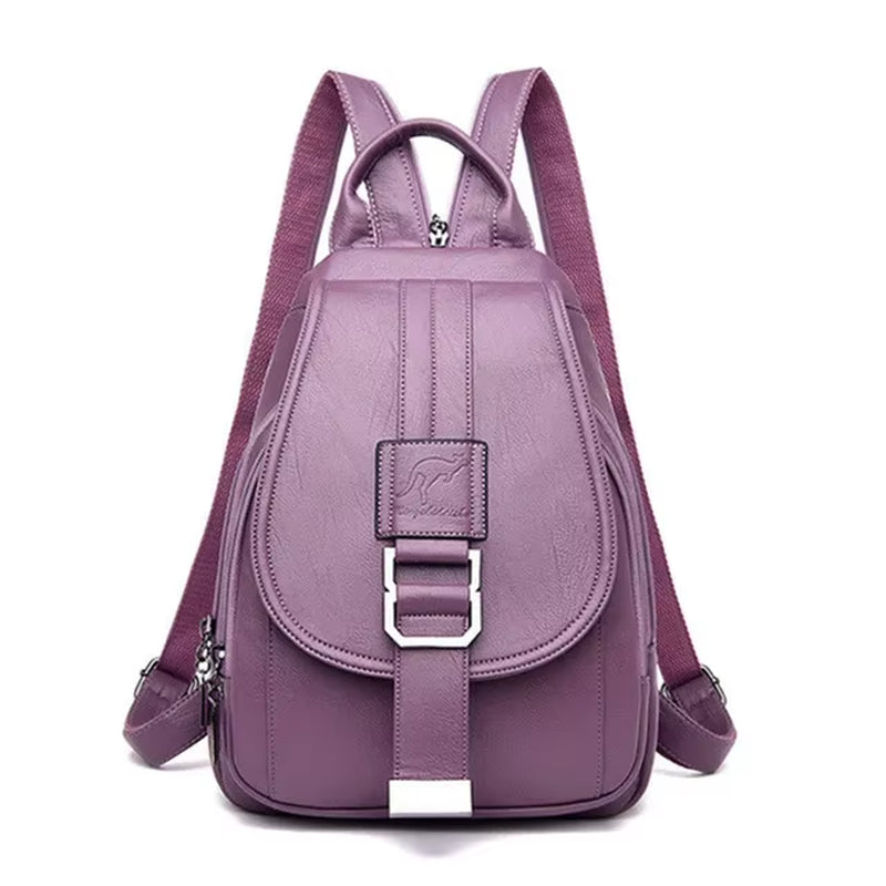 New Arrived Women Anti Theft Backpack Quality Leather School Shoulder Multifunction Backpack 
