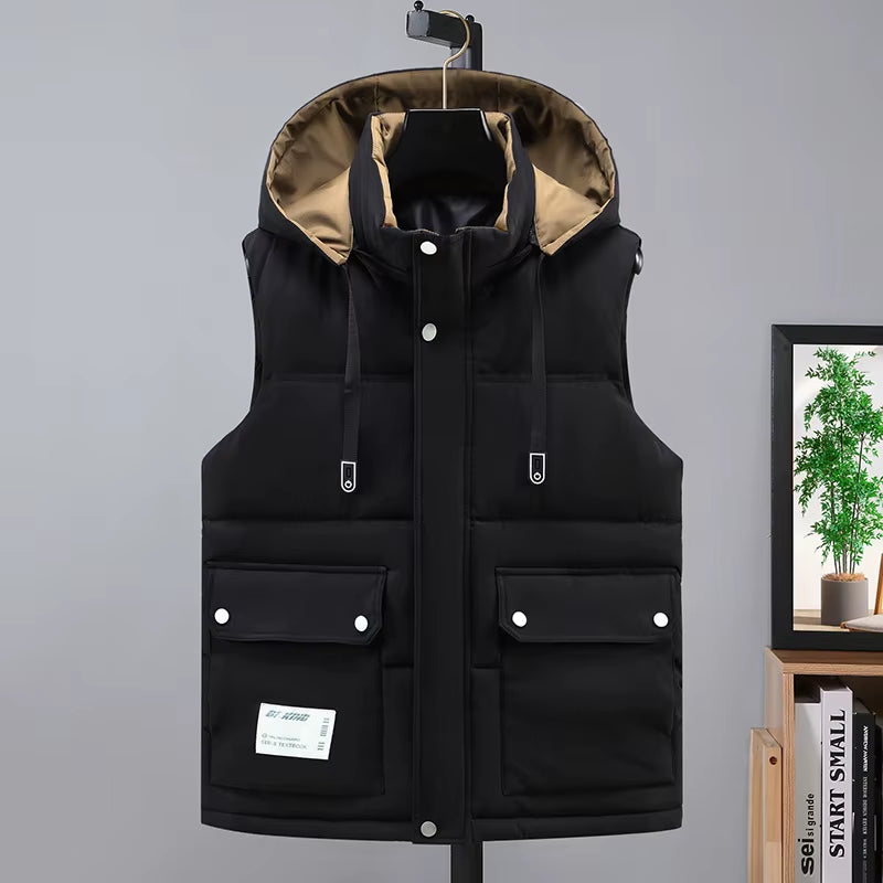 Premium Men Autumn Winter Thicken Cotton Vests Jacket 