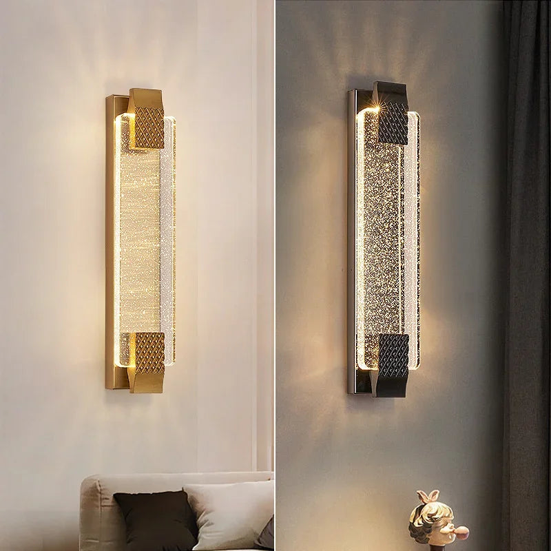 Modern Luxury Crystal Wall Lamp Bedroom Bedside Corridor Lights
