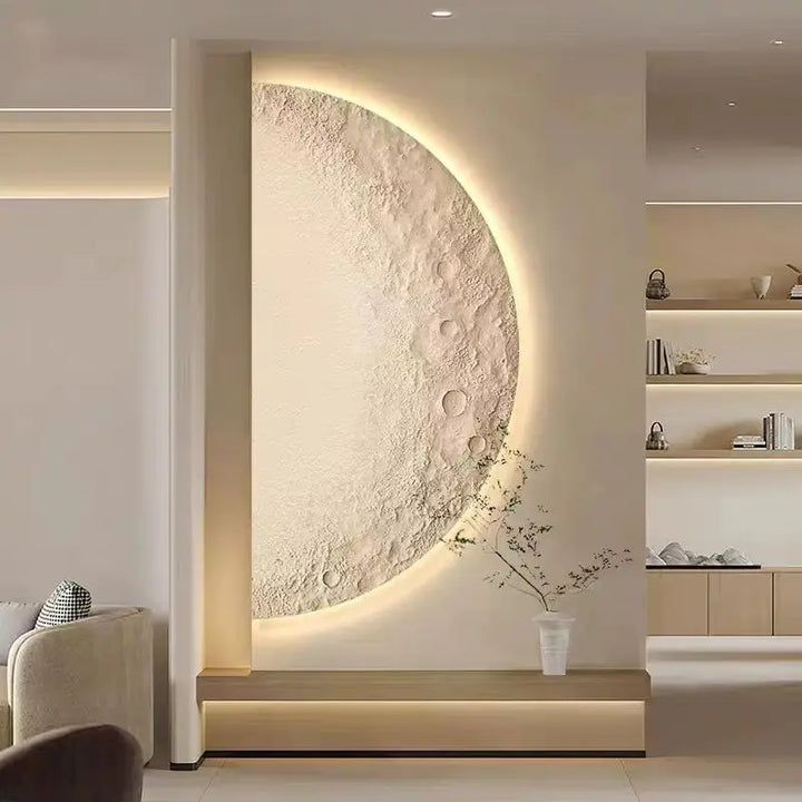 Remote Control Dimming Wall Painting Lamp Creative LED Moon Painting Lights