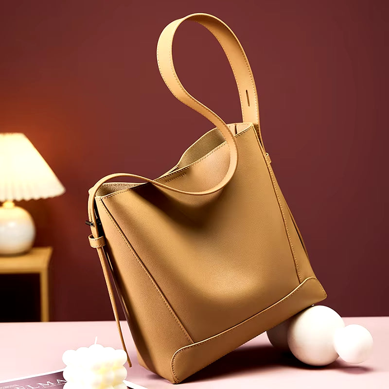 Modern Women Genuine Leather Shoulder Bag Large Capacity Cowhide Bags