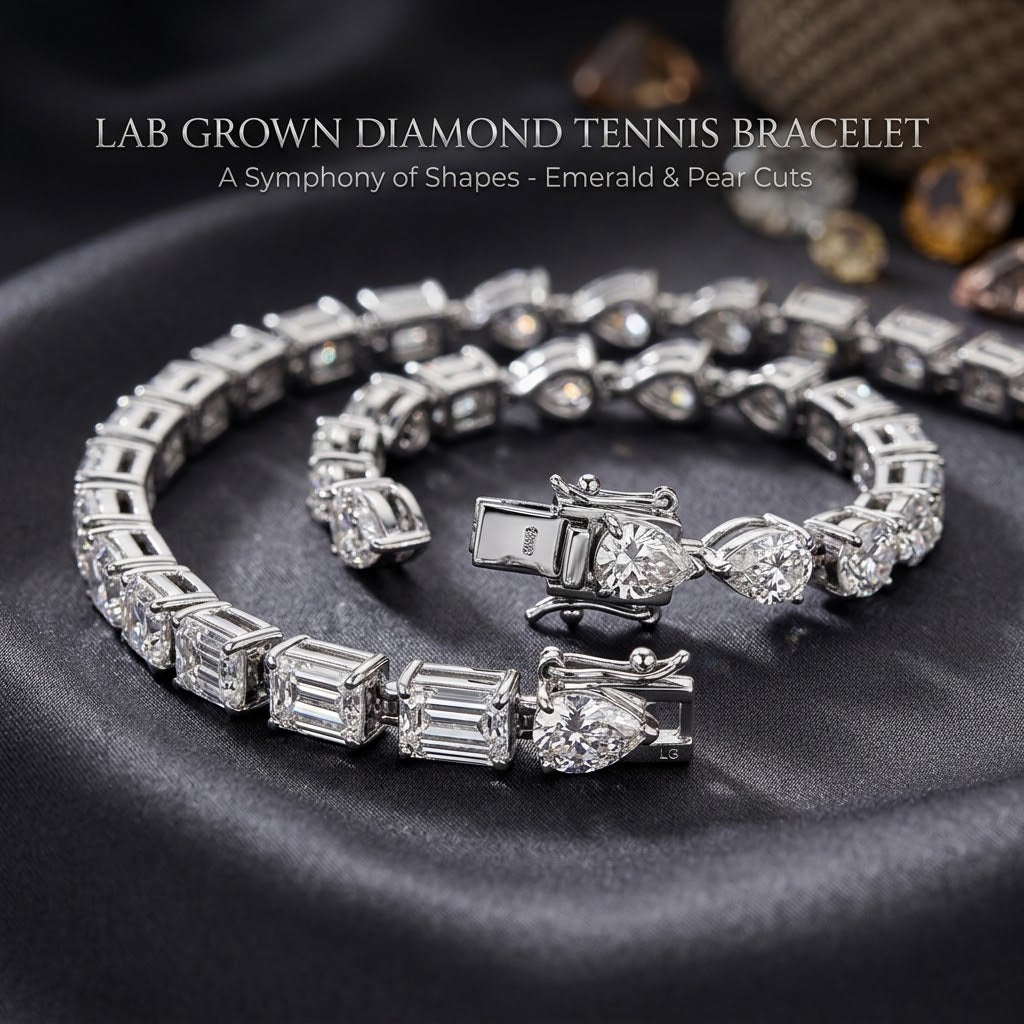 Luxury DEF VVS Lab Grown Diamond Tennis Bracelet in 14K White Gold