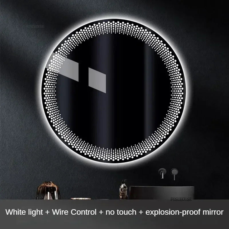 Modern multi colour Adjustable Smart Bathroom Mirror Wall Mounted Defogging Decorative Mirror