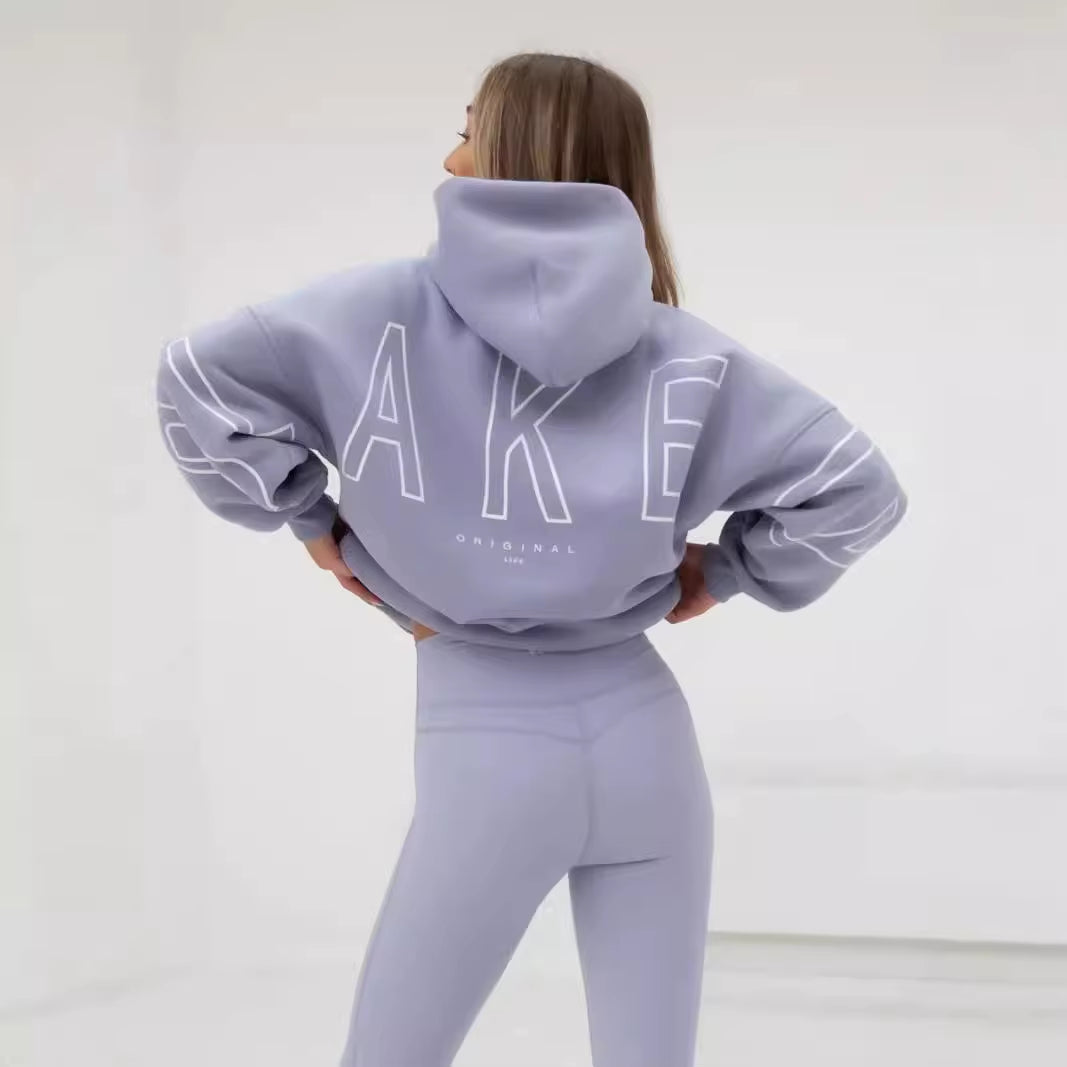 New High Street Trendy Print Oversized Hoodie 
