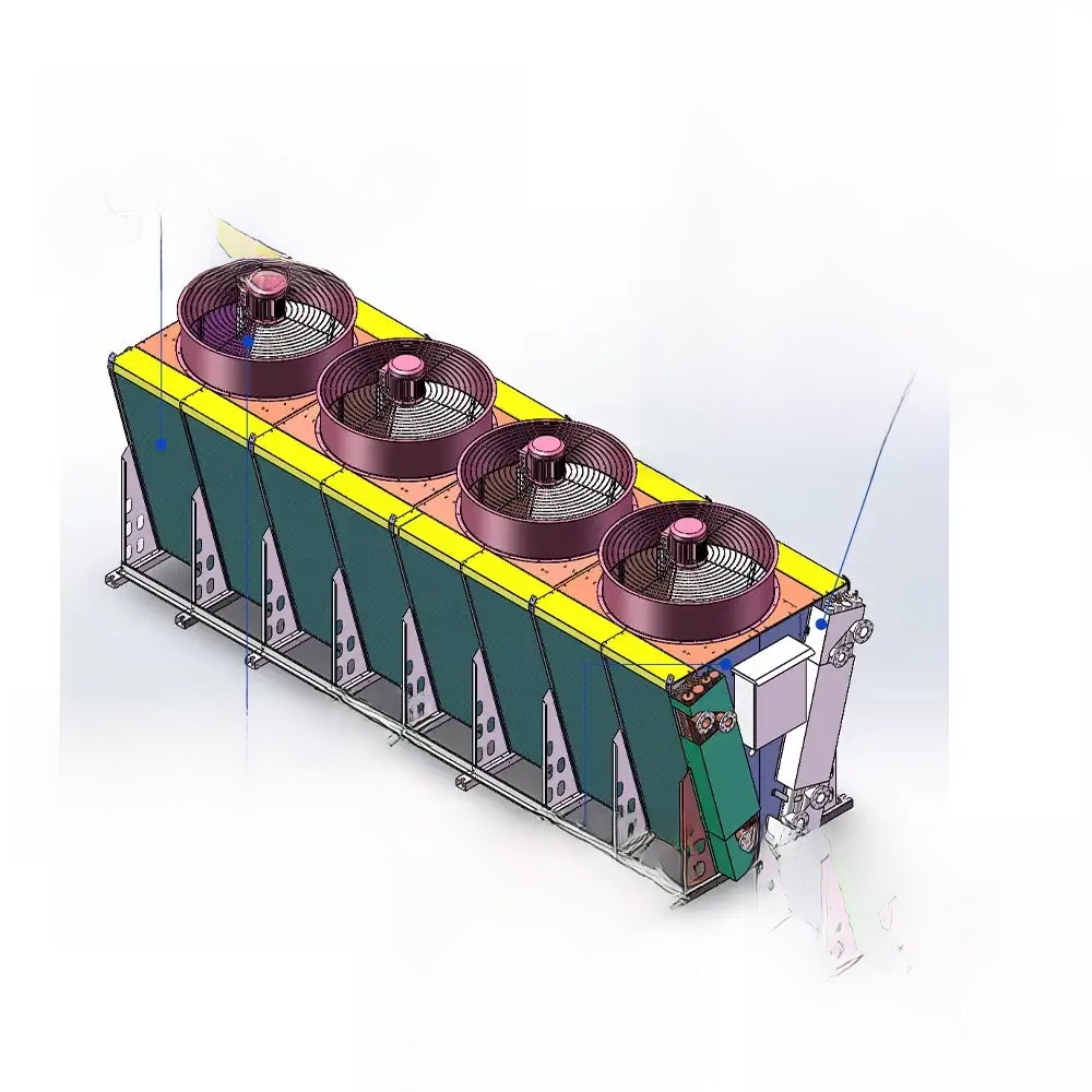 New 1000Kw V Type Air to Water Dry Cooler with Finned Tube Exchangers Cooling Equipment
