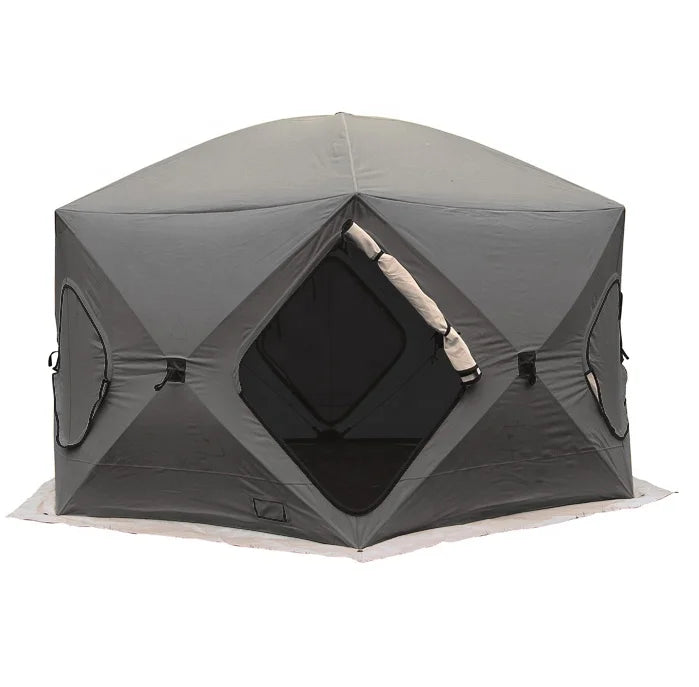 New 10 Person Winter Ice Fishing Tent – 2-Layer Dome Yurt-Style Insulated Camping Shelter - Mongolian Yurts