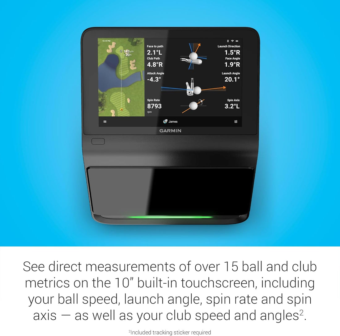 New Pro® R50, Golf Launch Monitor and Simulator, 10" Built-In Color Touchscreen 