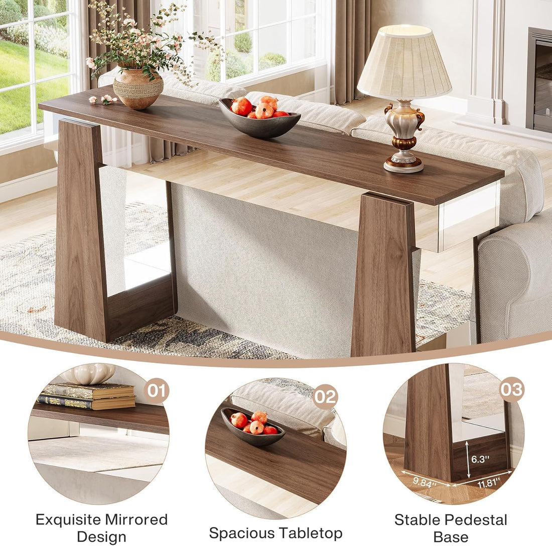 New Mirrored Console, Farmhouse Wooden Entryways