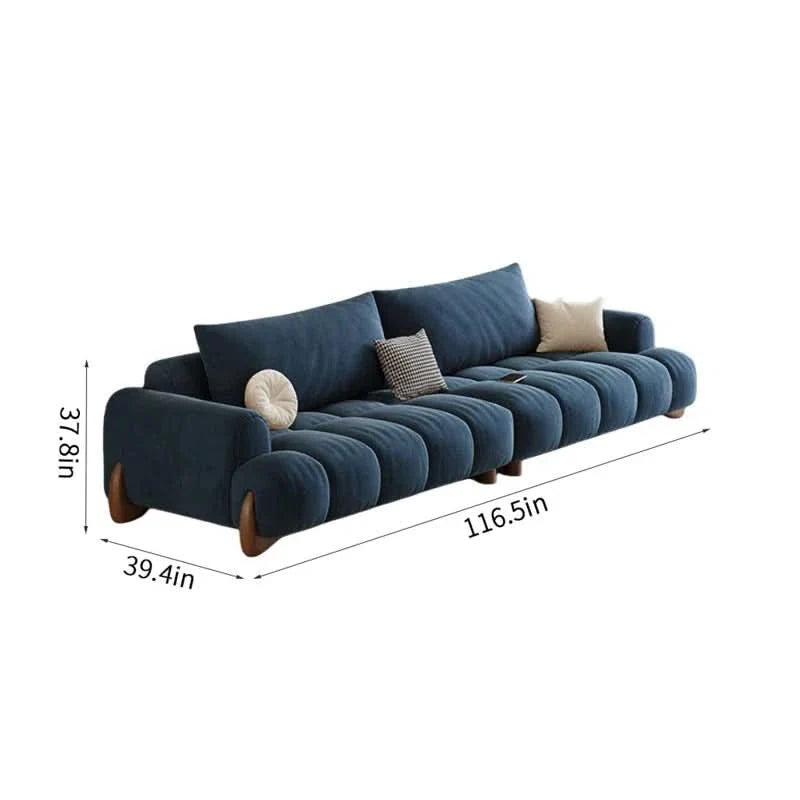 New Living Room Family Sectional Sofa Set with Velvet Fabric