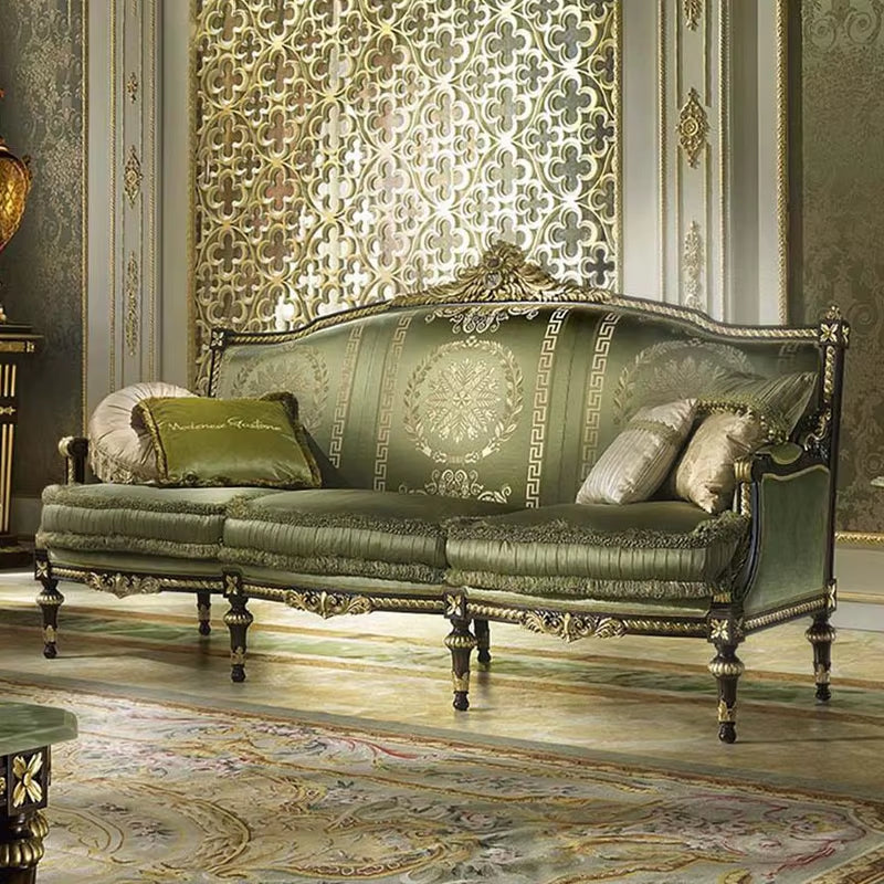 New High-End Classical Luxury Solid Wood Sectional Sofa 