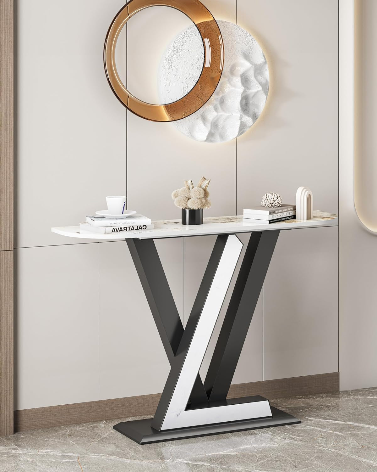  Modern Italian Console Sintered Stone for Entrance, Living Room