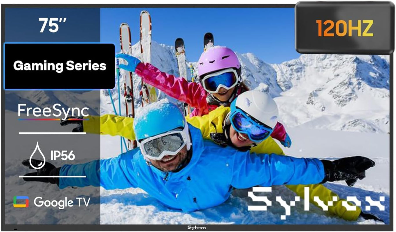 Outdoor TV, 55-Inch Waterproof Smart TV, 2000 Nits Full Sun TV, 4K, Dolby Atmos, HDR10, Weatherproof Television with Voice Assistant Remote (Pool Pro 2.0, Latest Model)