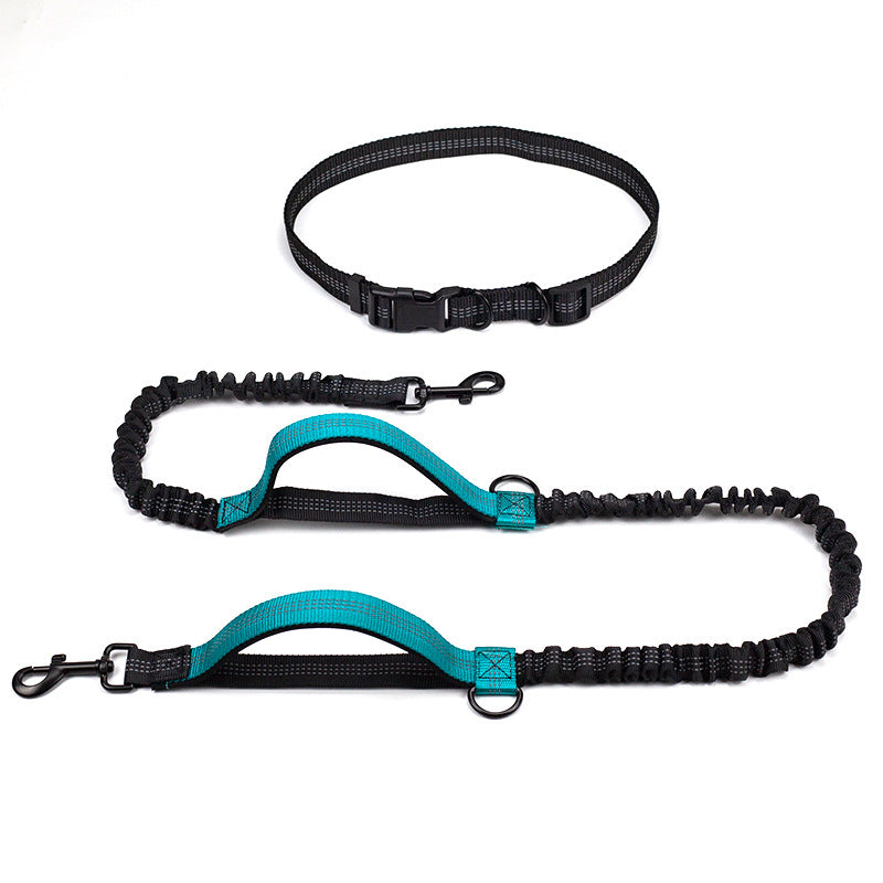 Multifunctional Running Reflective Double Telescopic Dog Leash Dog Chain Lead Rope