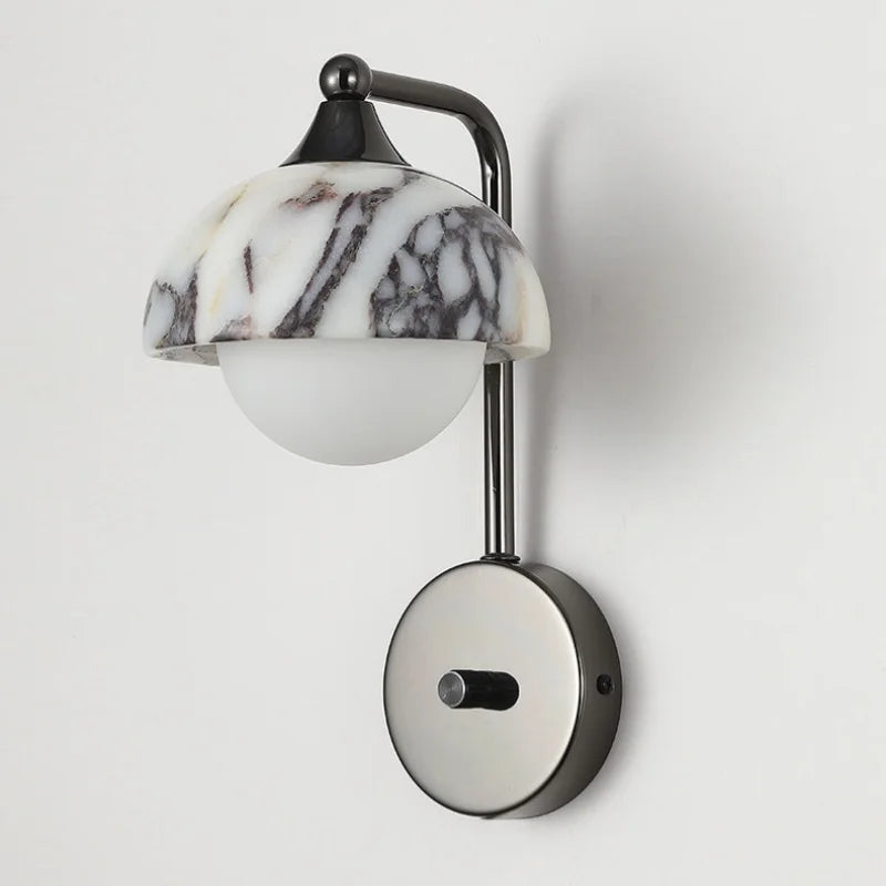 Marble Glass LED Wall Sconces Lights Indoor Bedroom Lamps 
