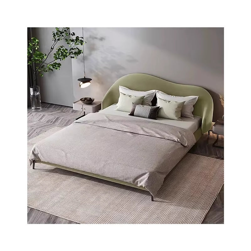 Hot Sell Modern Velvet Luxury Bed Frame King Queen Double Size Bedroom Set Furniture for Villa Home House Apart