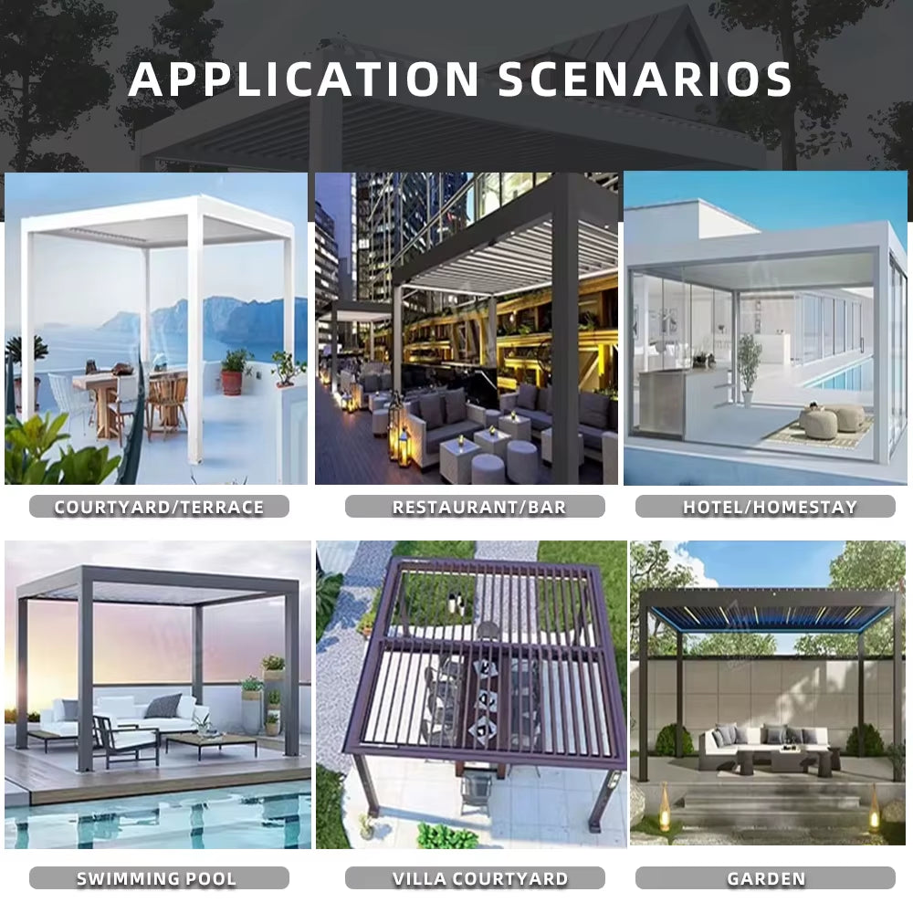 New Aluminum Modern Gazebo for Home Party & Outdoor Kitchen