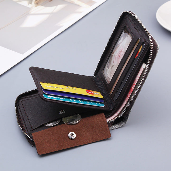 Mens Canvas Short Multifunctional Wallet