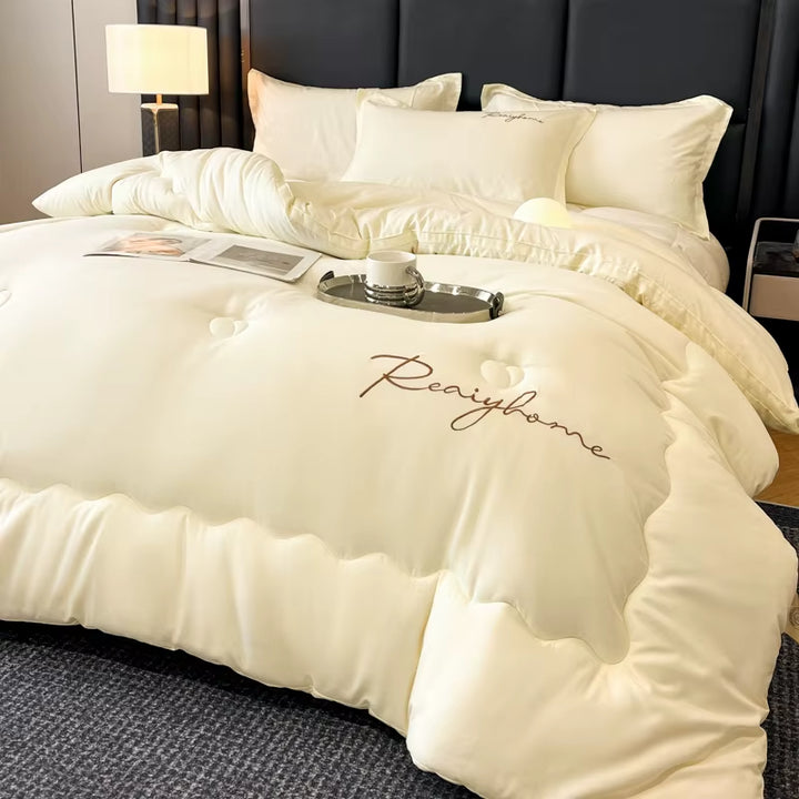 Luxury Quilted Winter Comforter – Soft Fluffy Thick Duvet Blanket