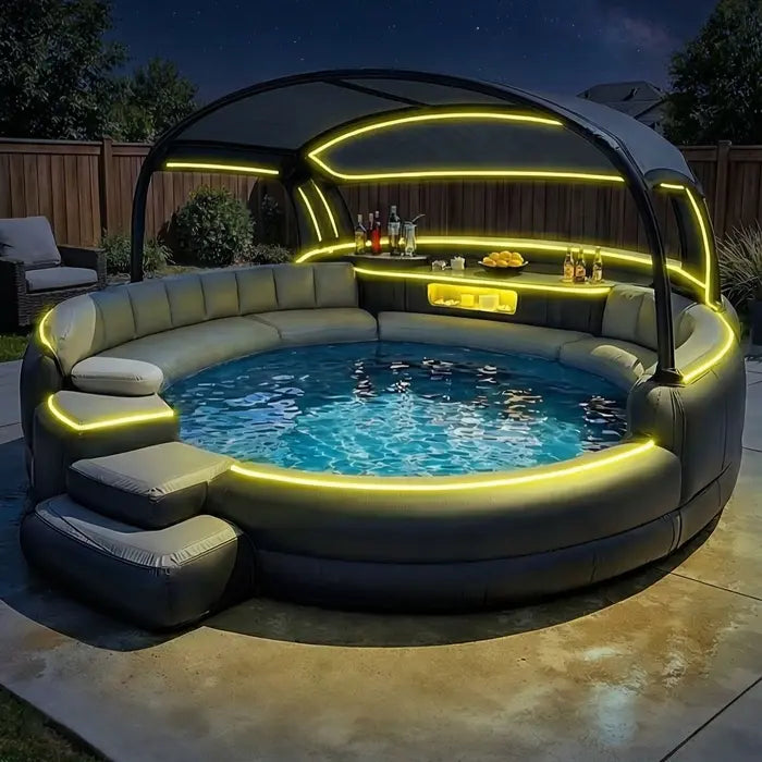 New Grade PVC Inflatable Bounce House Bar & Swim Family Party Pool