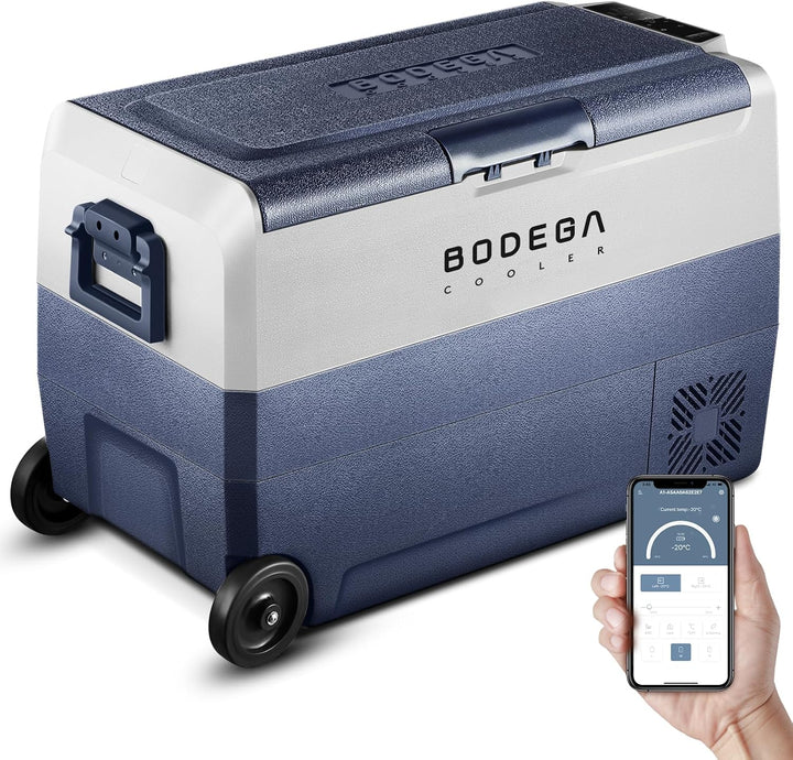 COOLER 12 Volt Car Refrigerator,64 Quart Portable Fridge Cooler APP Control,-4℉-68℉ 60L Dual Zone Car Freezer Cooler, 12/24V DC and 100-240V AC for Camping,Travel,Rv,Boat,Van,Road Trip