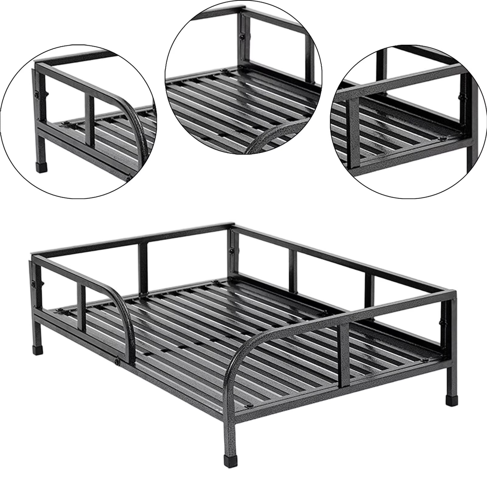 New Elevated Dog Bed with Rails for Medium Dogs Floor Standing Pet Bed 