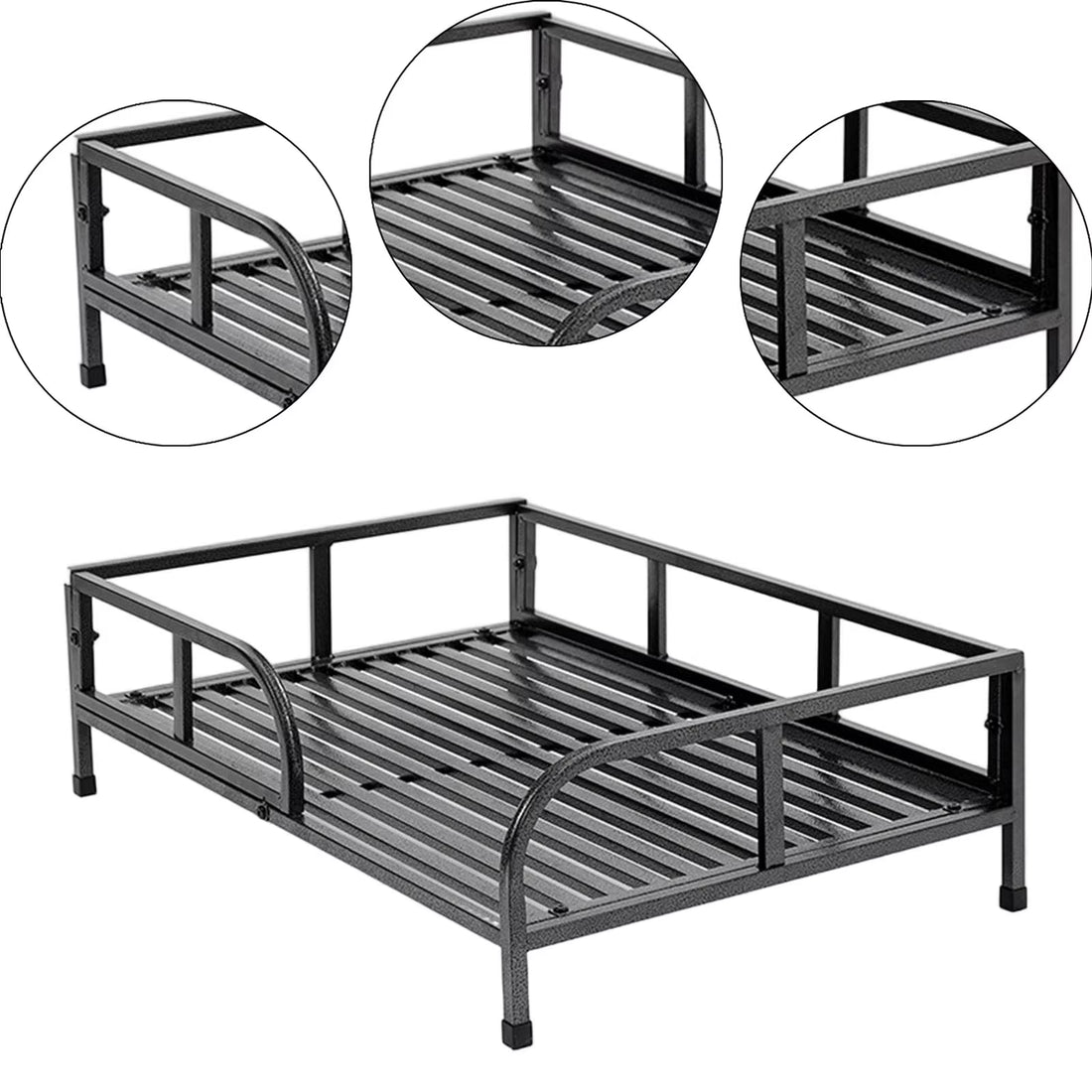 New Elevated Dog Bed with Rails for Medium Dogs Floor Standing Pet Bed 