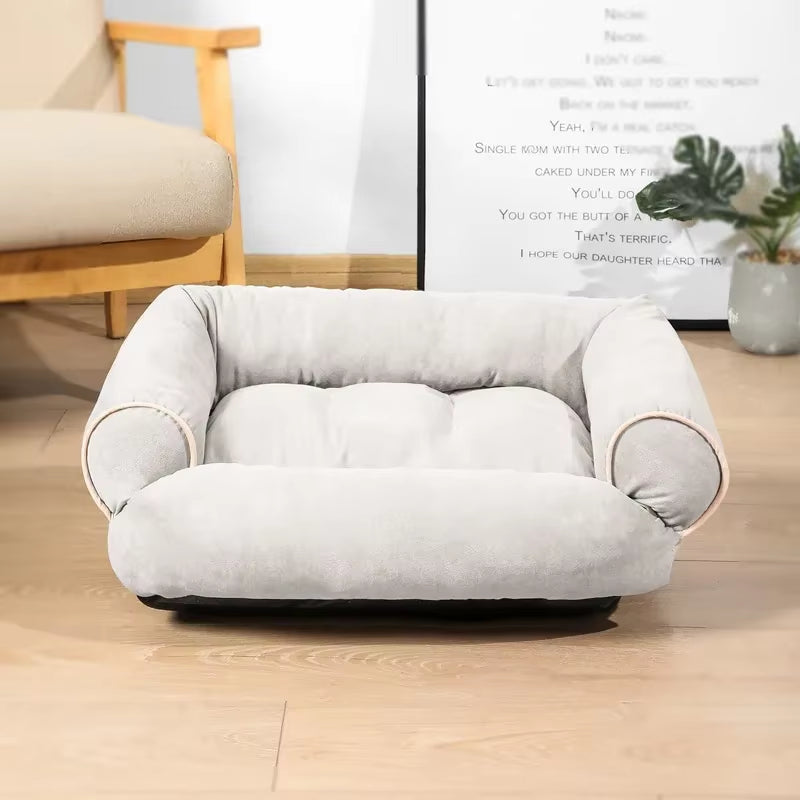 Super Soft Rectangle Dog Bed with Anti-Slip Bottom – Thick, Warm Sofa-Style Pet Mattress