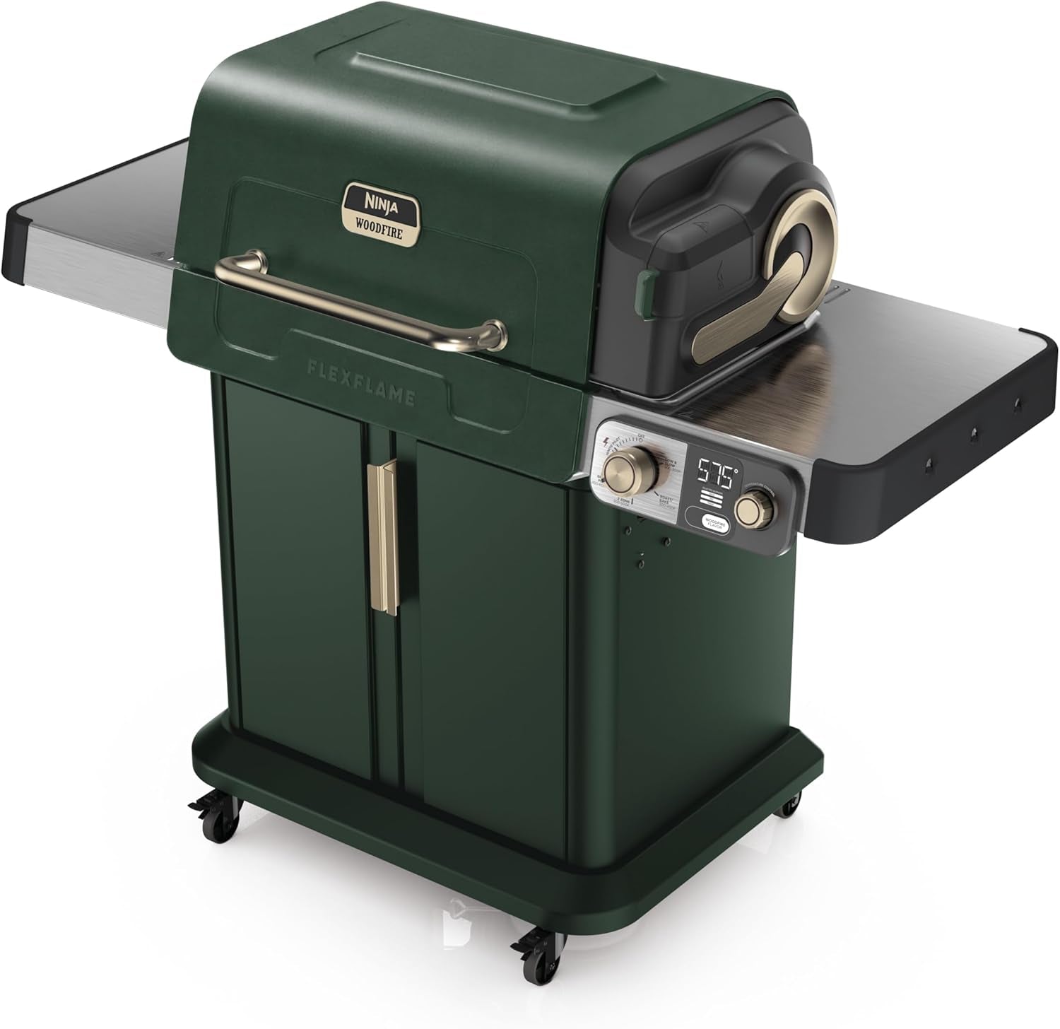 Flexflame Proconnect Grill & Smoker | 5-In-1 Smart Cooking System | Electric & Propane | App-Connected | 3-Burner Digital Control | Roast, Griddle & Pizza Maker | Black/Gold | PG305