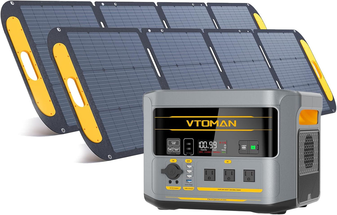 Flashspeed Pro 3600 Portable Power Station, 3096Wh LFP Battery Solar Generator with 400W Solar Panel, 2Hr Fast AC Charge, 25% Efficient, UPS Home Backup with Wheels, for Outdoor RV Emergency