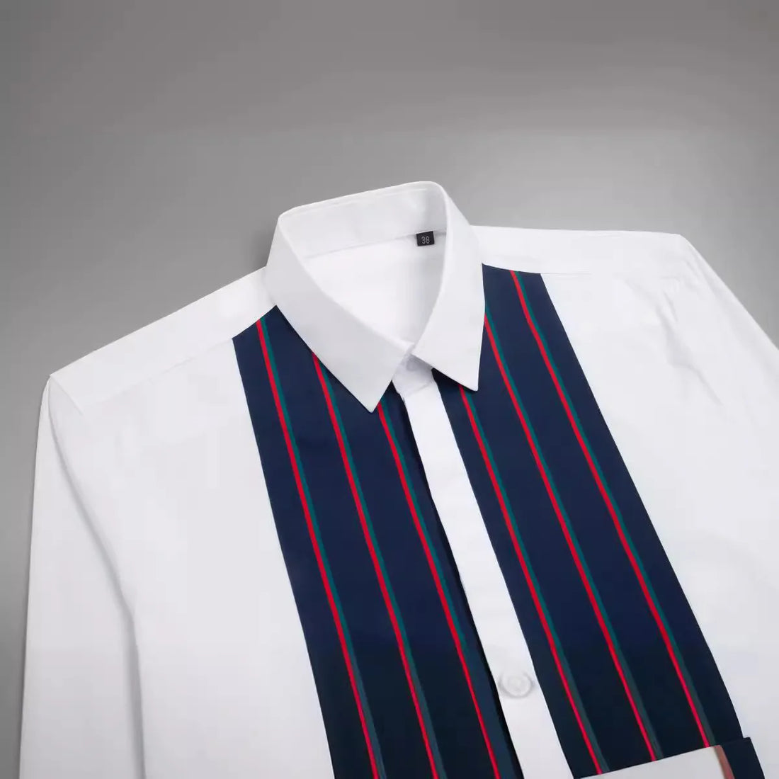 Striped Modern Men Lux Patchwork Shirt for Men Casual Wear