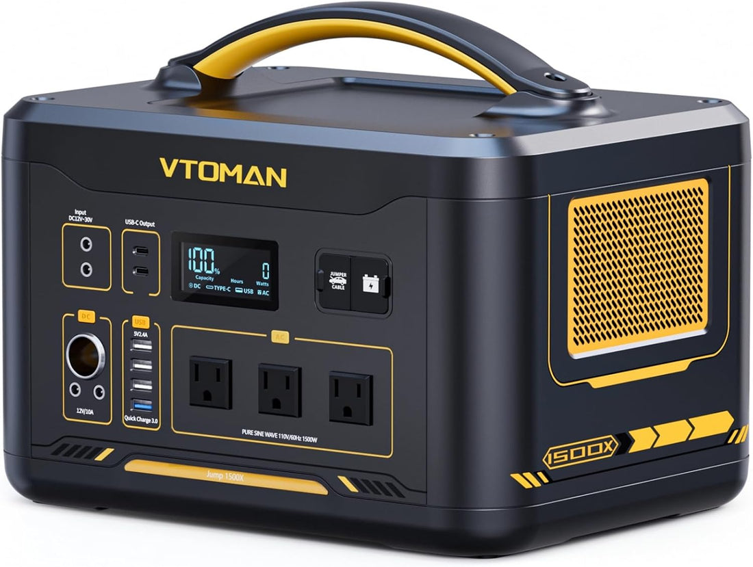 Jump 1500X Power Station, 828Wh Solar Generator 1500W Batterty